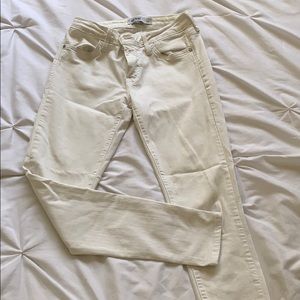 Mid rise white jeans